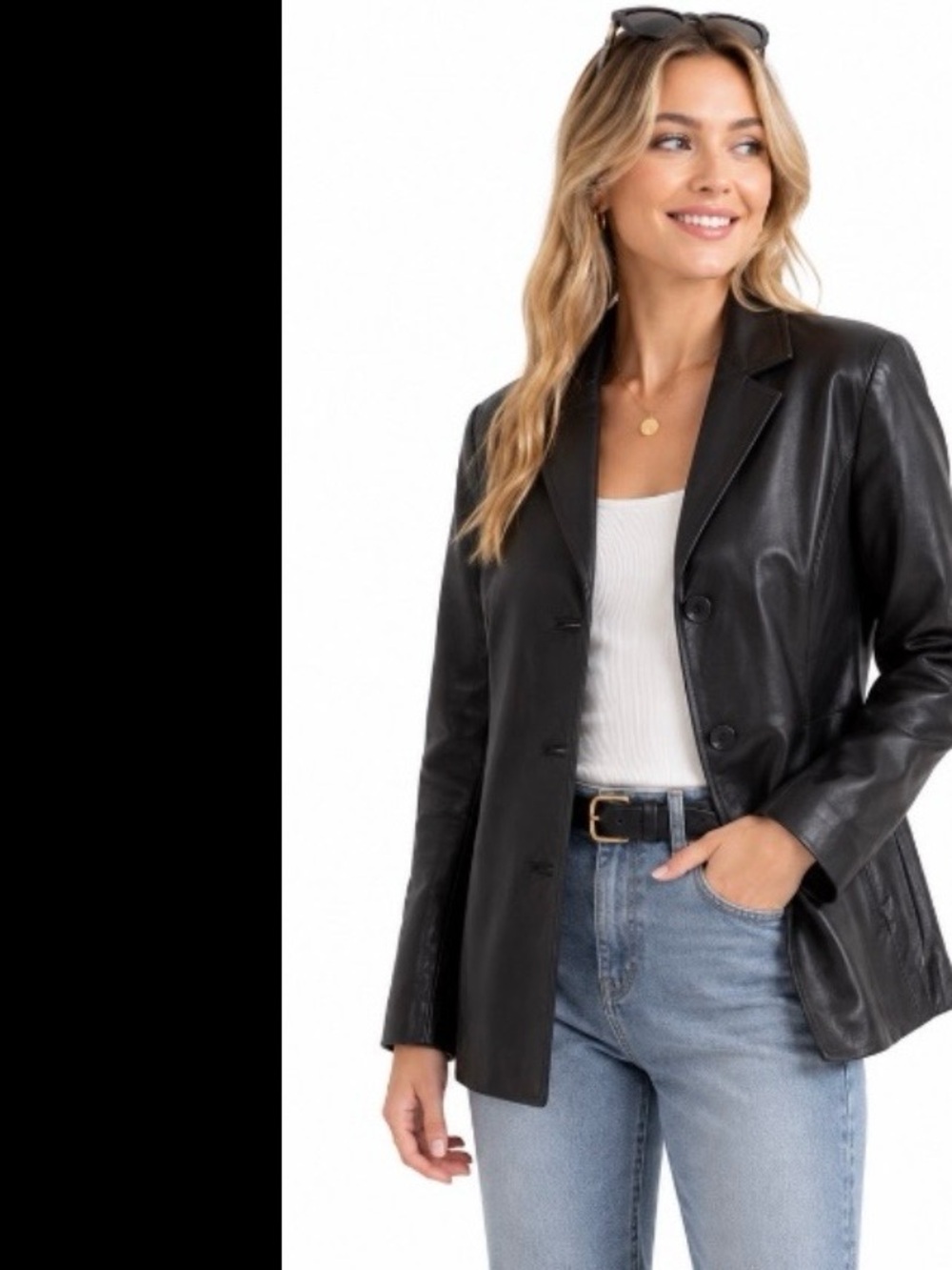 Danier Women's Black Leather Jacket Size Size S - Picture 1 of 11